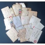 Old cover collection. 19 included from India. Includes Paquebot, Field post office, pre-printed