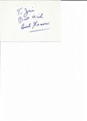 Anthony Francoisa signed 6x4 white card. October 25, 1928 - January 19, 2006) was an American