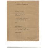 Glenda Jackson TLS Typed Signed letter. . Good Condition. All signed pieces come with a