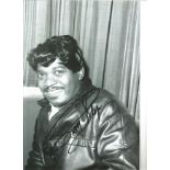 Music Percy Sledge signed 12 x 8 inch b/w photo. Good Condition. All signed pieces come with a