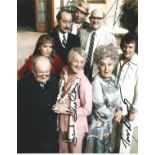 Are You being Served 10 x 8 inch colour cast photo signed by Trevor Bannister and Frank Thornton.