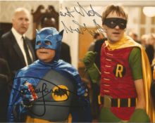 Only Fools and Horses Batman and Robin 10 x 8 inch colour photo signed by David Jason and Nicholas