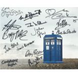 Dr Who multiple signed 8x10 inch photo signed by TWELVE actors who have starred in Doctor Who, these