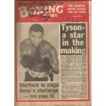 Boxing 196 Boxing Newspaper signed by Mike Tyson, Kevin Rooney and Tommy Morrison, . Good Condition.