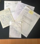 WW2 Letter Collection 5 letters ALS and TLS includes Ted Croker typed signed letter on Football