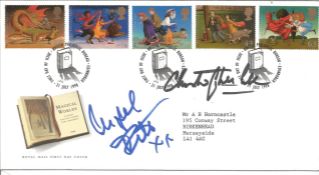 Christopher Lee plus 1 not identified signed 1998 Mythical Creatures FDC with neat typed address.