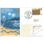 Lt Cdr Hett, Cdre Kerans signed Yangtse River HMS Amethyst official Navy cover, rare autographs.