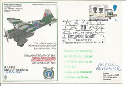 WW2 Resistance leader Pat O'Leary signed rare RAF Duke of Yorks Westland Lysander cover. Good