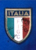 Italy multi signed 16 x 12 football colour photo. Good Condition. All signed pieces come with a