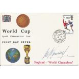 Sir Alf Ramsey signed 1966 World Cup Football England Winners FDC with Southampton CDS postmark.