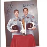 Space British Astronauts Nigel R Wood and Richard Farrimond double signed 7 x 5 inch colour portrait