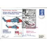 WW2 All-time top fighter ace Erich Hartmann KC signed 1983 Royal Navy Search and Rescue cover. Erich