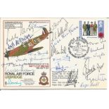 Incredible multiple signed Battle of Britain RAF Uxbridge Spitfire cover signed by 22 WW2 BOB pilots