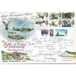 Battle of Britain 1965 FDC signed by 23 BOB RAF pilots and fighter aces including Z Wroblowski, H