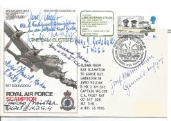 WW2 Luftwaffe aces multiple signed SC36 RAF Scampton Dambuster cover. Signed by Josef Kraft KC, 56