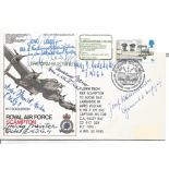 WW2 Luftwaffe aces multiple signed SC36 RAF Scampton Dambuster cover. Signed by Josef Kraft KC, 56