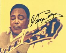 Music George Benson signed 10 x 8 colour photo. Good Condition. All signed pieces come with a