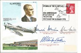 WW2 aces multiple signed RJ Mitchell Spitfire cover. RAF Historic Aviators cover RAF HA 1d signed by