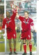 Gareth Southgate and Ugo Ehiogu Middlesbrough Signed 10 x 8 inch football photo. Good Condition. All