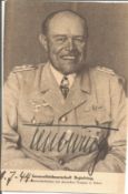 WW2 Albert Kesselring signed 6 x 4 inch postcard photo dated 1944, He was a German