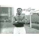 Harry Gregg Man United Signed 12 x 8 inch football black and white photo. Good Condition. All signed