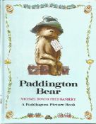 Michael Bond author signed Paddington Bear Picture book, to Matthew. Good Condition. All signed