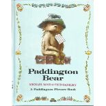 Michael Bond author signed Paddington Bear Picture book, to Matthew. Good Condition. All signed