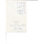 WW2 617 sqn Alex McKee signed Christmas card to 617 Sqn Dambuster Historian Jim Shortland. Good