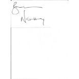 Bill Nighy signed 6x4 white card with 10x8 colour photo. Good Condition. All signed pieces come with