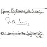 Grp Capt Niall Irving Gulf War spokesman signed 6 x 4 white card with name and details neatly