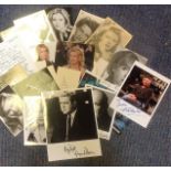 Assorted signed collection. 23 items mainly photos but a few signature pieces. Some of names