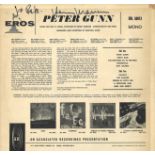 Henry Mancini signed Peter Gunn 33rpm record sleeve. Record included. Good Condition. All signed
