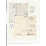 Postal History. 1849 and 1848 Newcastle to Alnwick. Good Condition. We combine postage on multiple