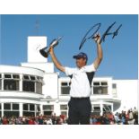 Padraig Harrington Signed British Open Golf 8x10 Photo . Good Condition. All signed pieces come with