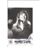Penny Lane signed 6x4 black and white photo. Dedicated. Good Condition. All signed pieces come