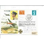 Flt lt Arthur Smith 74 Sqdn signed Flt Lt DSA Lord historic aviators cover. RAFM HA11. Good