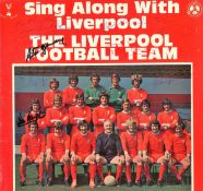 Sing Along with Liverpool 33rpm album 18 signatures includes Bill Shankly ,Kevin Keegan, Emlyn