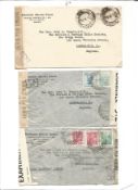 Postal History. 3 letter envelopes. Good Condition. We combine postage on multiple winning lots
