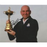 Thomas Bjorn Signed Ryder Cup Golf 8x10 Photo . Good Condition. All signed pieces come with a