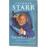 Freddie Starr signed Unwrapped my autobiography paperback book. Signed on inside title page. Good