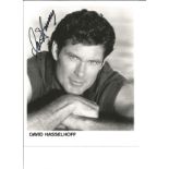 David Hasselhoff signed 10x8 black and white photo. Good Condition. All signed pieces come with a