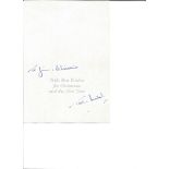 WW2 617 Sqn Ted Wass signed Christmas card to 617 Sqn Dambuster Historian Jim Shortland. Good