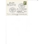 Zeppelin LZ127 Mechanic German Zettel signed on back of 1980 German Zeppelin FDC with career details