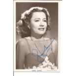 Irene Dunne signed 6x4 vintage photo. Good Condition. All signed pieces come with a Certificate of
