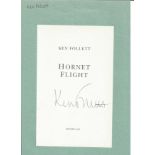 Ken Follett signed book page. Good Condition. All signed pieces come with a Certificate of