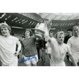 Leeds United David Harvey, Football Autographed 12 X 8 Photo, A Superb Image Depicting The