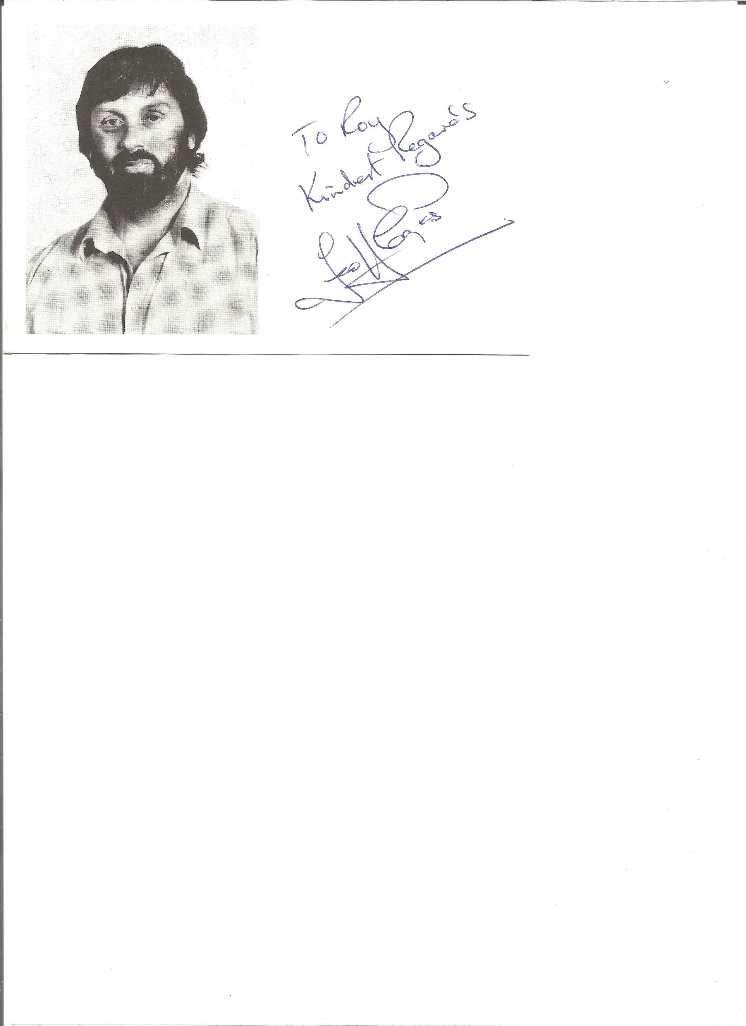Geoff Capes signed 6x4 white card. Dedicated. Good Condition. All signed pieces come with a