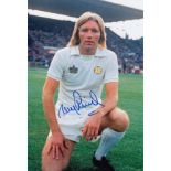 Leeds United Tony Currie, Football Autographed 12 X 8 Photo, A Superb Image Depicting The Midfielder