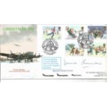 WW2 Dambuster David Shannon DFC signed 1990 Avro Lancaster Cambridge Stamps official Christmas