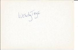 Wendy Toye signed 6x4 white card. Good Condition. All signed pieces come with a Certificate of